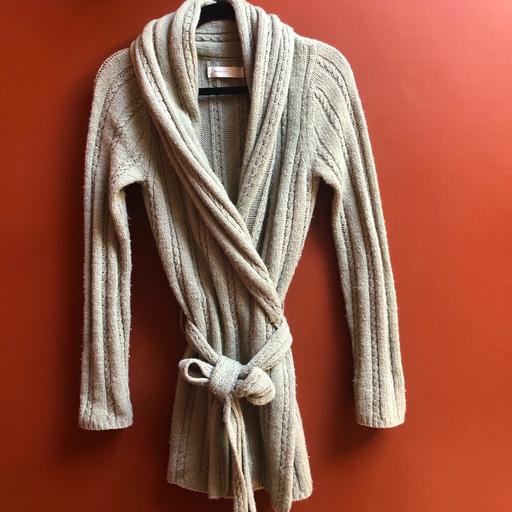 Sleeping on Snow Anthropologie Lt Green Wool Blend